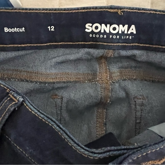 NWT Sonoma The Everyday Jean Bootcut Dark Denim Mid Rise Size 12 - Picture 11 of 12